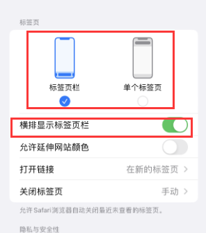 商州iPhone授权维修分享Safari浏览器如何切换标签栏位置 